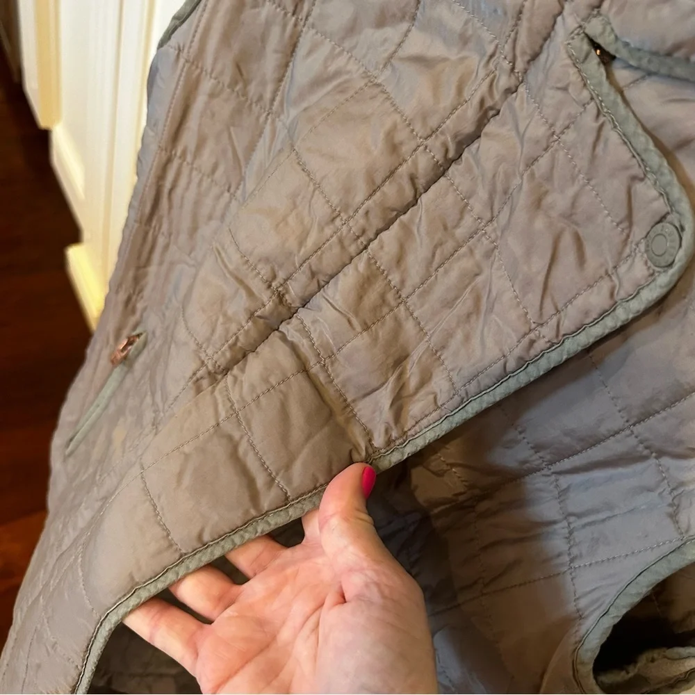 Closed Luxury Designer Brand‎ Women’s Grey Reversible Quilted Nylon Vest Pockets